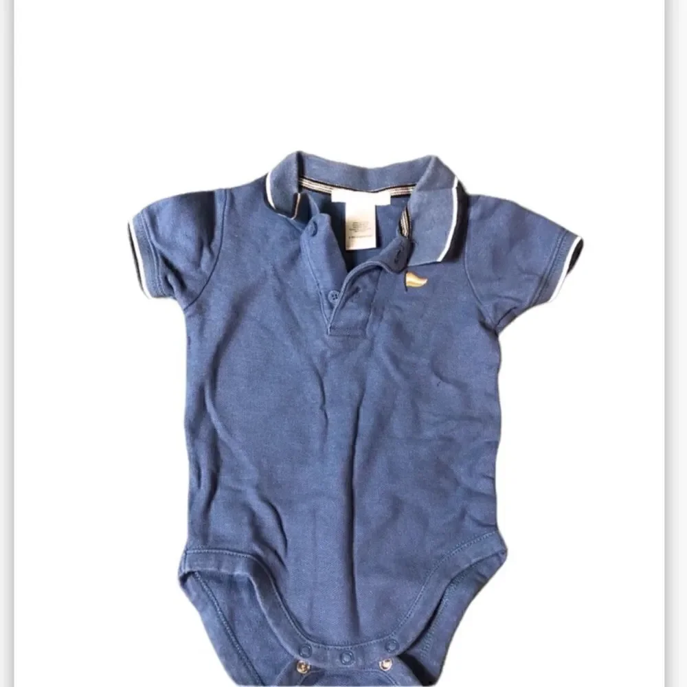 Janie and jack polo style onesie in blue
